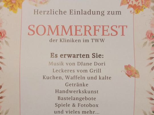 Sommerfest der Kliniken im TWW